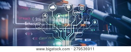 Iot, Internet Of Things, Telecommunication Concept Data Cener.