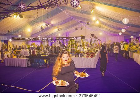 Sharm El Sheikh, Egypt - December 31, 2018: The Food In The Buffet Restaurant At Xperience Sea Breez