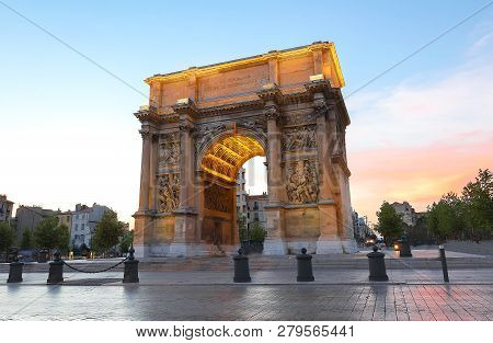 Porte Royale - Triumphal Arch In Marseille, France. Constructed In 1784 - 1839