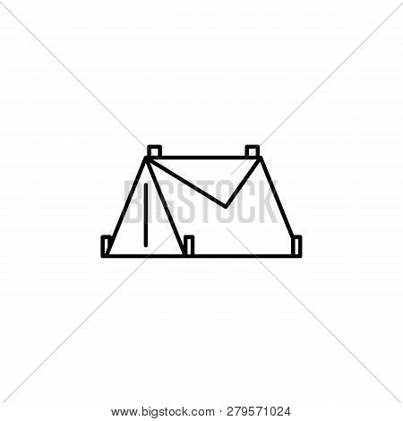 Tent, Winter, Sport Outline Icon. Element Of Winter Sport Illustration. Signs And Symbols Icon Can B