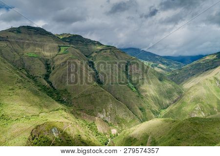 Cloud Forest Mountains Near Kuelap Archeological Site, Northern Peru.