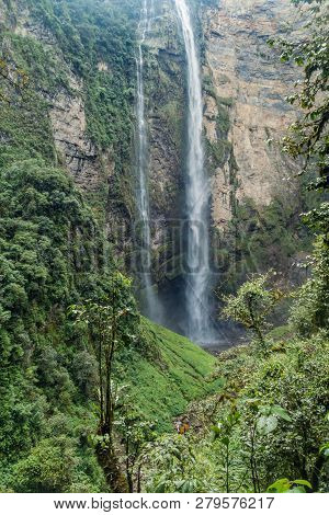 Catarata De Gocta - One Of The Highest Waterfalls In The World, Northern Peru.