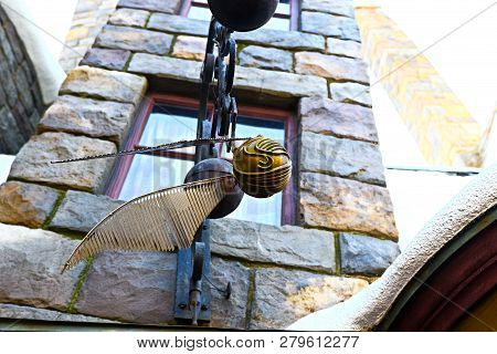 Osaka Japan - 16 Jan 2019: Display Of Quidditch Balls At The Wizarding World Of Harry Potter In Univ