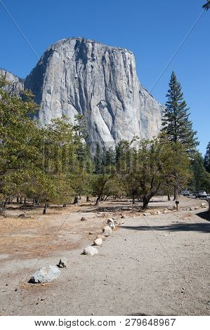 Typical View Of The Yosemite National Park - El Capitan, Tunnel View, Bridalveil Fall, Half Done