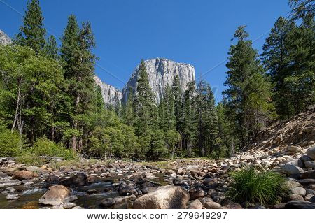 Typical View Of The Yosemite National Park - El Capitan, Tunnel View, Bridalveil Fall, Half Done