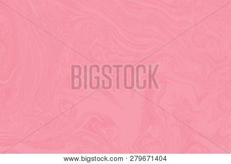 Suminagashi Marble Texture Hand Painted With Pink Ink. Digital Paper 1437 Performed In Traditional J