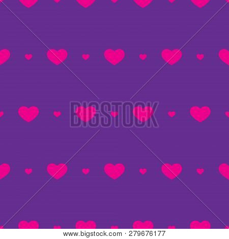 Seamless Pattern With Hearts Vector. Texture Ornament.