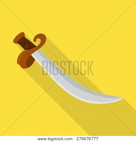 Vector Design Of Sword  And Dagger  Sign. Set Of Sword  And Weapon Vector Icon For Stock.