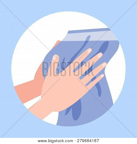 Dry Hands After Washing With A Towel