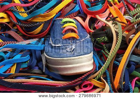 Multi-colored Shoe Laces Are A Large Heap