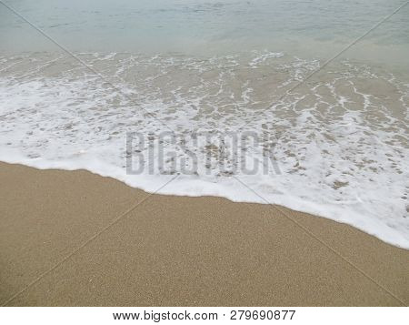 Background Of The Ocean At Sambolo Beach Anyer, Indonesia.