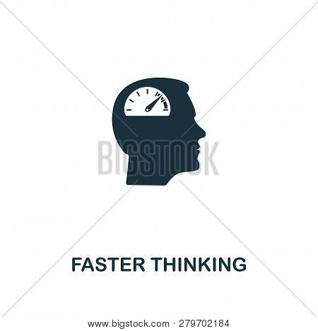 Faster Thinking Icon. Premium Style Design From Personality Icon Collection. Pixel Perfect Faster Th