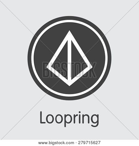 Lrc - Loopring. The Icon Of Virtual Momey Or Market Emblem.
