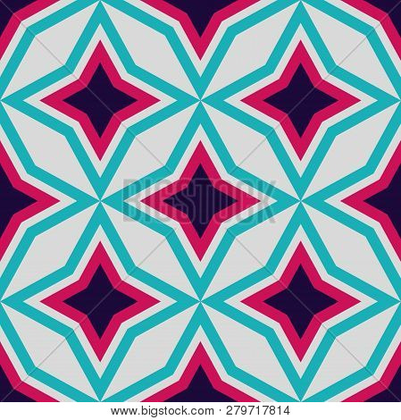 Classic Star Geometric Seamless Pattern. Vector Illustration