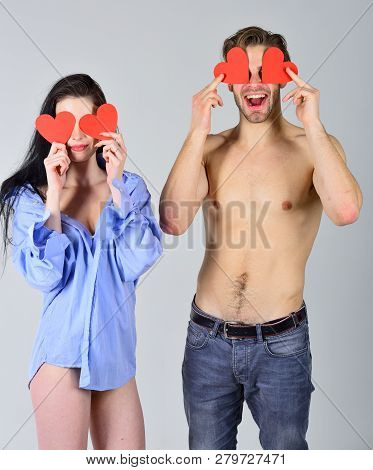Love And Relations Concept. Romantic Relations. Couple In Love Happy With Their Relations. Sexual Re