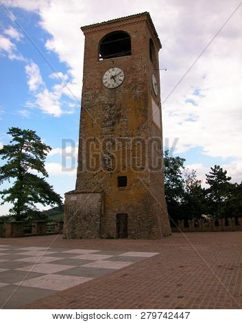 The Towerclock Of Castelvetro, Modena, Northern Italy