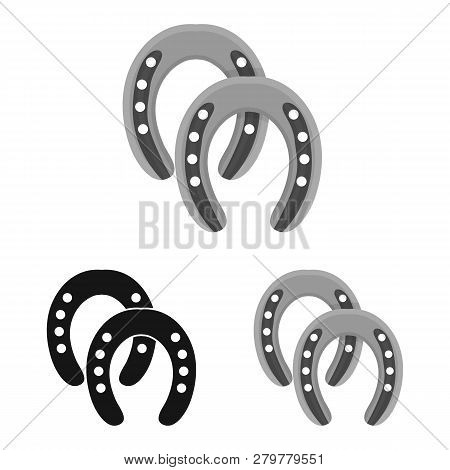 Vector Illustration Of Equipment And Riding Icon. Set Of Equipment And Competition Stock Symbol For 