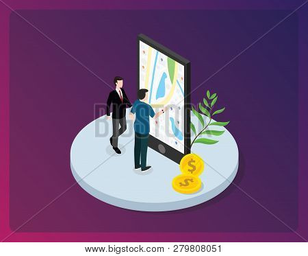 A Man People Access Wireless Geo Geographic Maps Location On Smartphone Apps Mobile Navigation With 