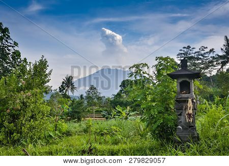 Agung Mountain From Lempuyang Temple In Bali