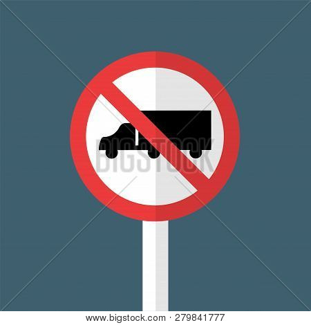 No Trucks Sign,alert Symbol,do Not Pass Trucks