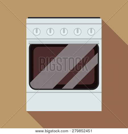 Gas Stove Icon. Flat Illustration Of Gas Stove Vector Icon For Web Design