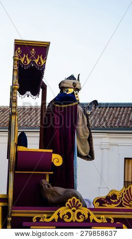 Velez-malaga, Spain - January 5, 2018 Parade On The Occasion Of The Epiphany Holiday  In Malaga Prov