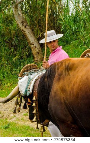 Almayate, Spain - April 21, 2018 Traditional Andalusian Contest Based On The Presentation Of The Abi