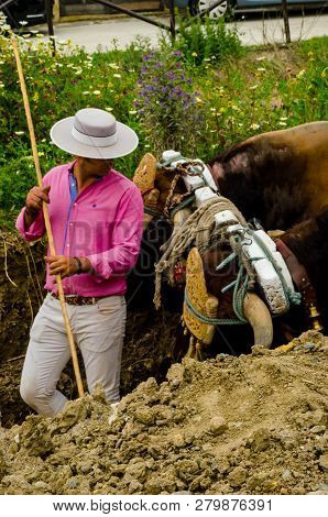 Almayate, Spain - April 21, 2018 Traditional Andalusian Contest Based On The Presentation Of The Abi