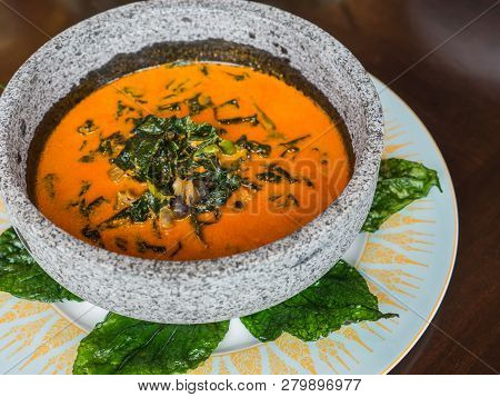 Roasted Curry With Bitter Shells And Betal Leaves