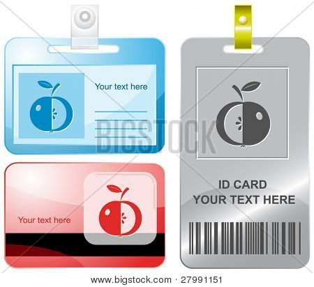 Apple. Vektor ID-kort.