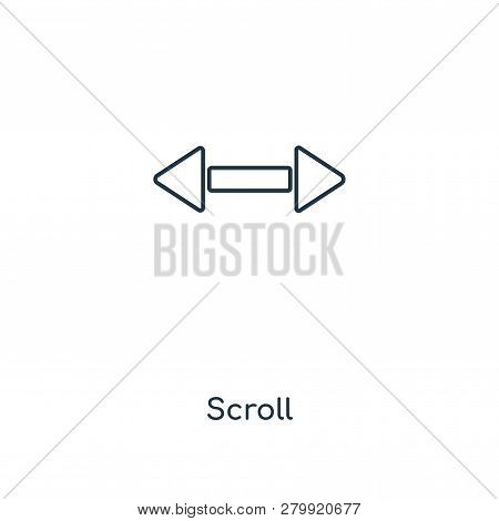 Scroll Icon In Trendy Design Style. Scroll Icon Isolated On White Background. Scroll Vector Icon Sim