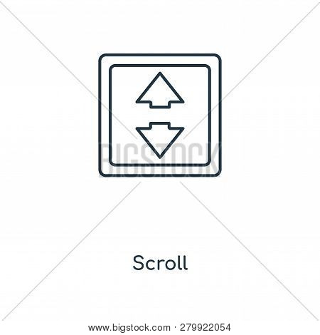 Scroll Icon In Trendy Design Style. Scroll Icon Isolated On White Background. Scroll Vector Icon Sim