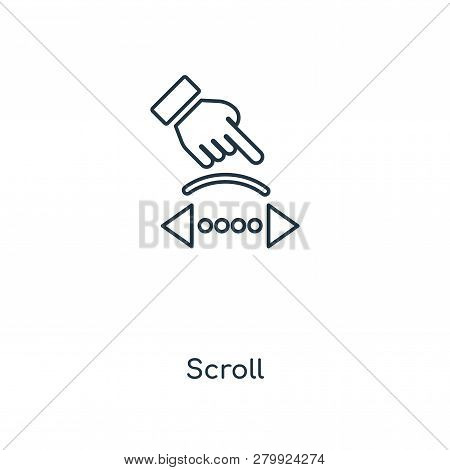Scroll Icon In Trendy Design Style. Scroll Icon Isolated On White Background. Scroll Vector Icon Sim