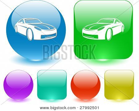 Car. Vector interface element.