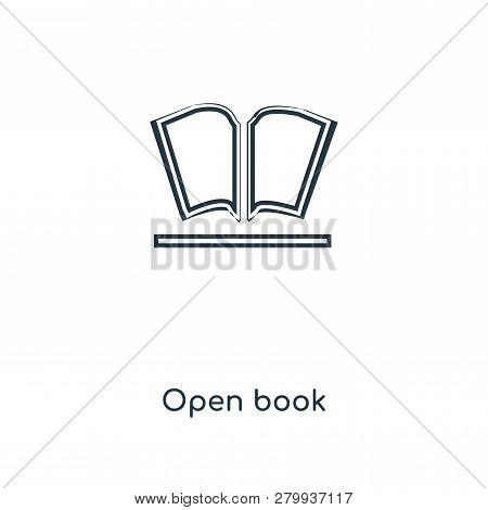 Open Book Icon In Trendy Design Style. Open Book Icon Isolated On White Background. Open Book Vector