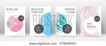Cover Page Design Template. Trendy Brochure Layout. Classic Trendy Abstract Cover Page. Pink And Blu