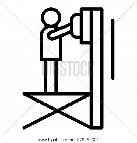 Scissor Lift Platform Icon. Outline Illustration Of Scissor Lift Platform Icon For Web Design Isolat