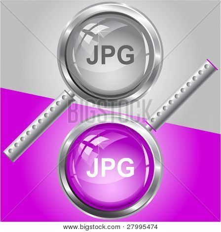 Jpg. Vector lente d'ingrandimento.