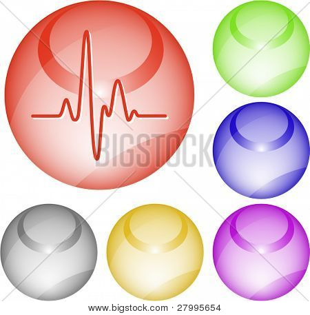 Cardiogram. Vector interface-element.