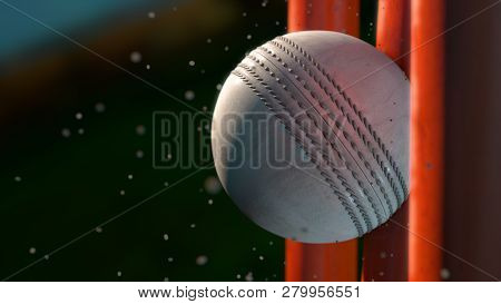 Cricket Ball And Wickets