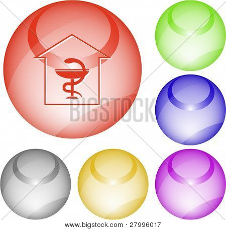 药房。矢量界面元素。