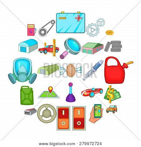 Ambry Icons Set. Cartoon Set Of 25 Ambry Icons For Web Isolated On White Background