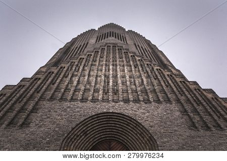 Beautiful And Majestic Grundtvigs Church Copenhagen Denmark With Unique Architecture