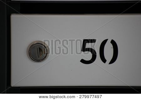 Number Box For Mail, Separate Collection Of Parcels And Letters And Newspapers In Multi-storey Build