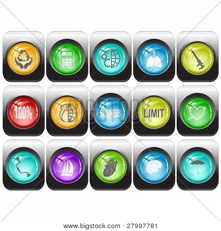 Vector set of internet buttons