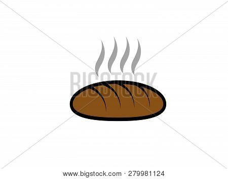 Creative Hot Bread Brot Logo Design Illustration