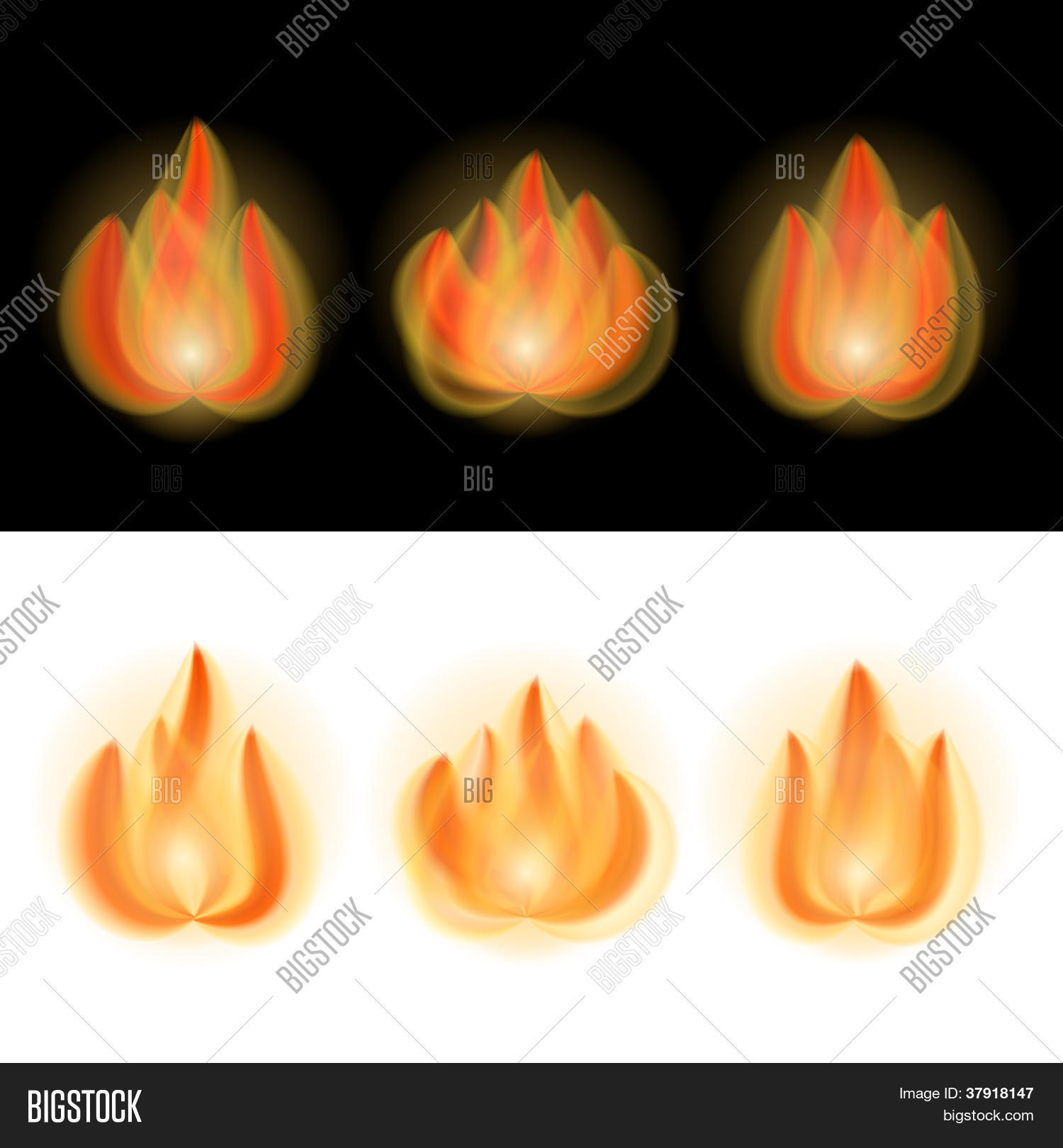 Fire Flames Vector & Photo (Free Trial) | Bigstock
