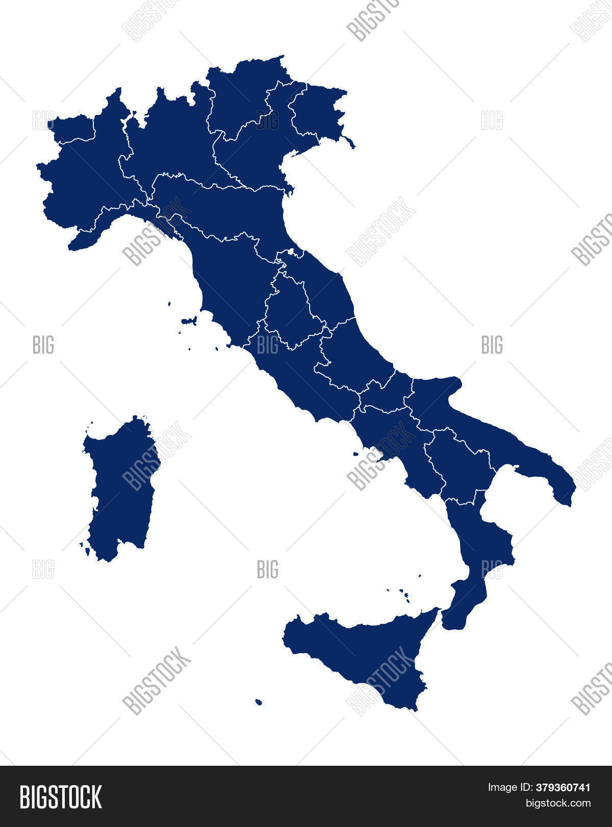 Professional Italian Map Detailed Accurate Image & Photo (Free Trial) | Bigstock