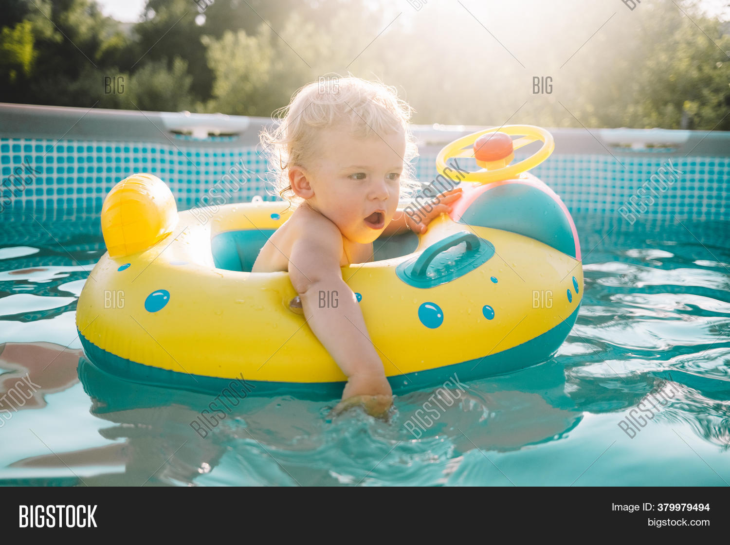 Happy Baby Boy Bathing Image & Photo (Free Trial) Bigstock
