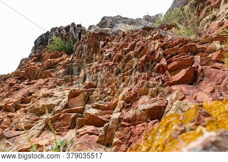 Red Rock Formation Along The Trail To Rheingrafenstein, Germany